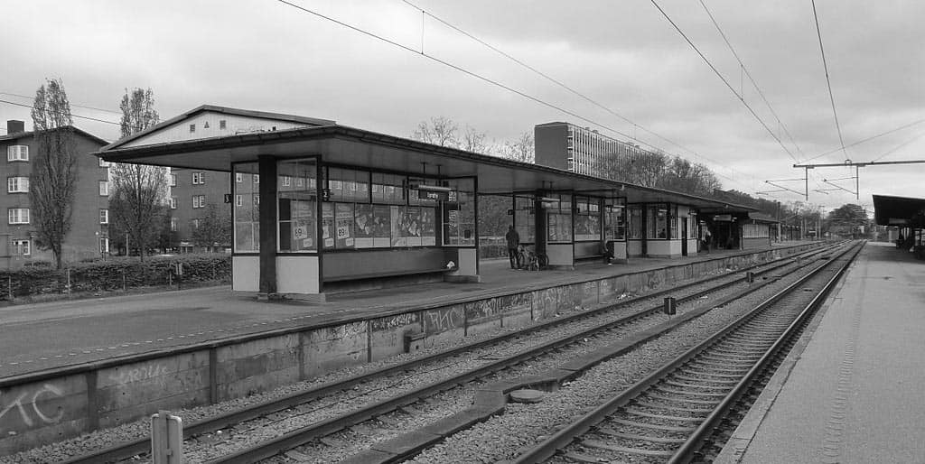 Perron på Lyngby Station